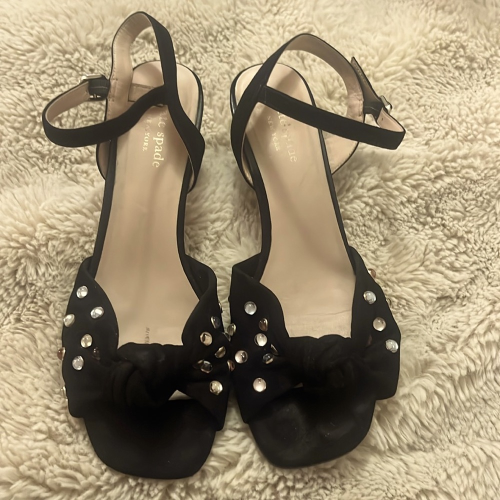 Kate Spade Black Suede Sandals